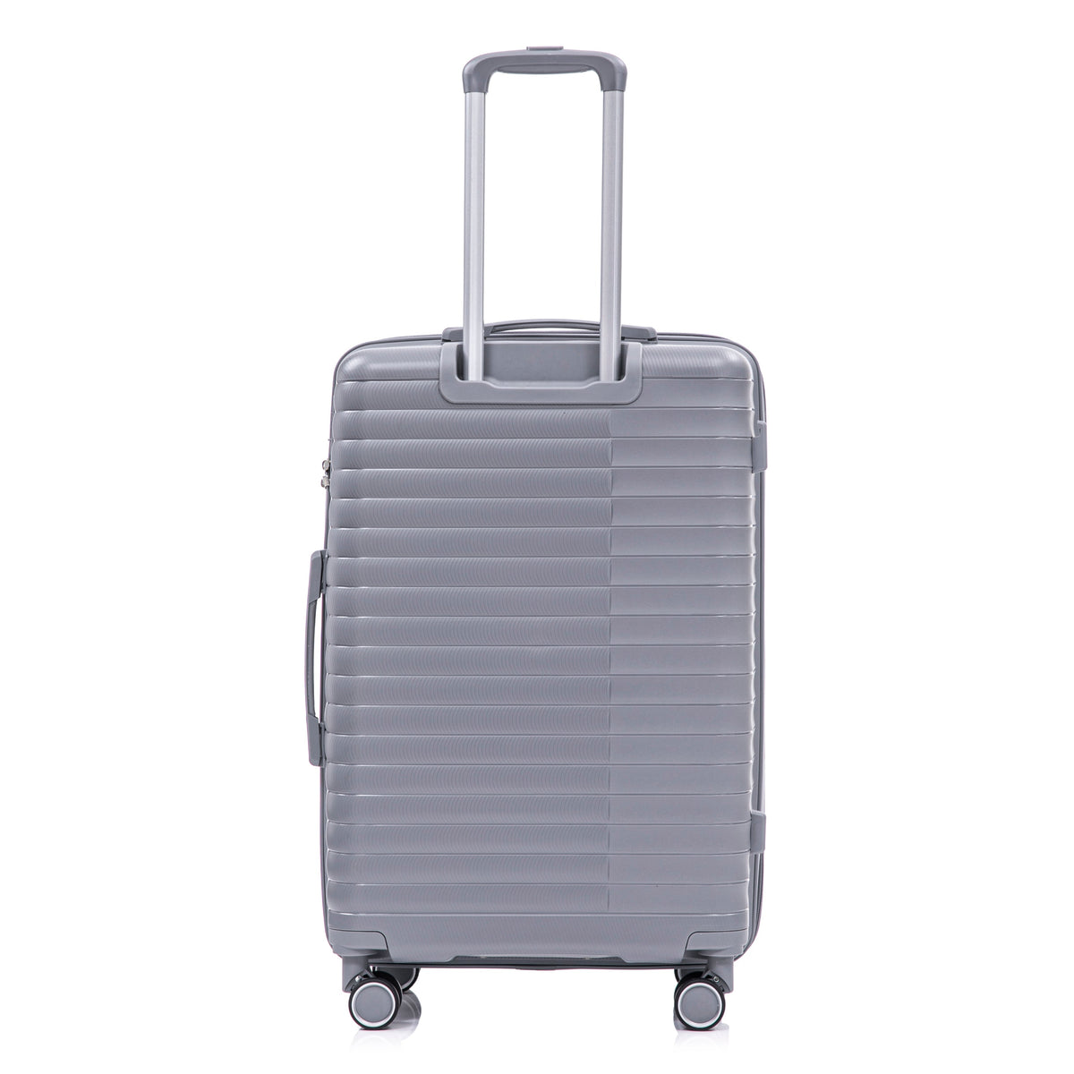 4-Piece Polypropylene Luggage Set with Spinner Wheels and Cosmetic Case - Light Gray