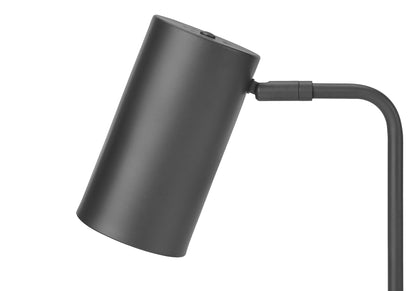 Modern Gray Table Lamp with USB Port - Mid-Century Style