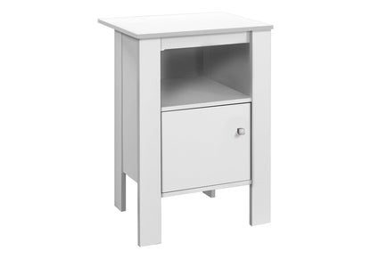 Wood Accent Nightstand with Storage - Transitional Style