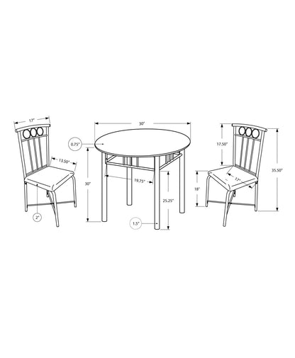 3 Pieces Dining Table Set: Contemporary & Modern