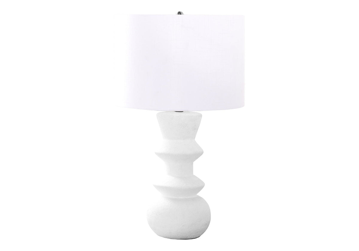 Contemporary Ceramic Table Lamp with Fabric Shade - Black or Beige