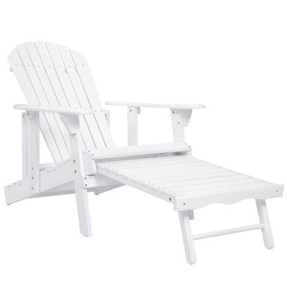 Malibu Adirondack Chair with Foldable Acacia Wood Design - Natural