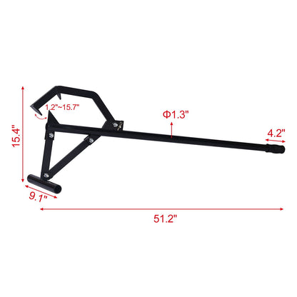 Heavy-Duty Log Jack with High Carbon Steel Hooks - Black