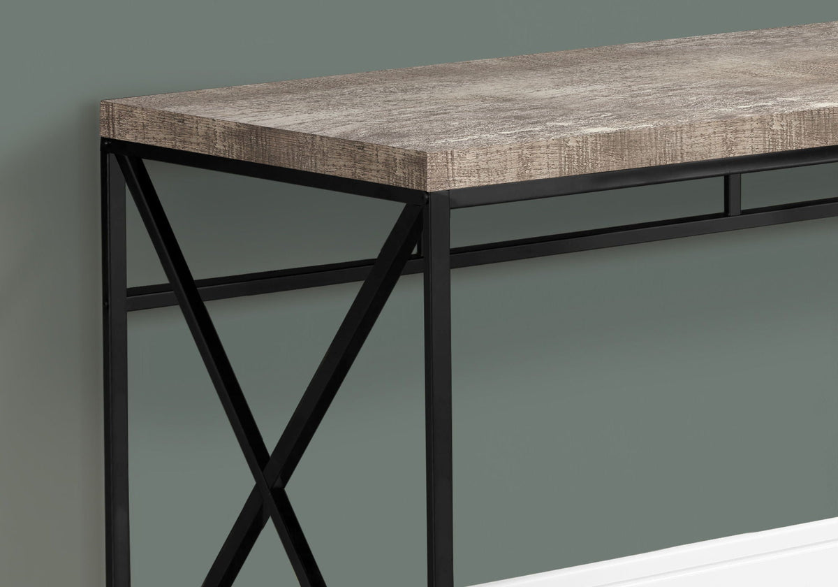 Contemporary Glossy Computer Desk with Sturdy Metal Base - Multiple Colors