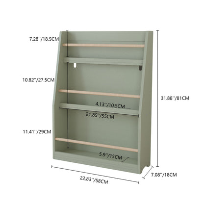 3 Tier Book Shelf with Compact Storage - Multiple Colors