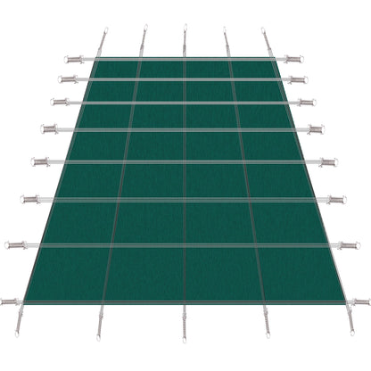 Inground Rectangle Winter Safety Pool Cover with Complete Hardware Kit - Blue or Dark Green