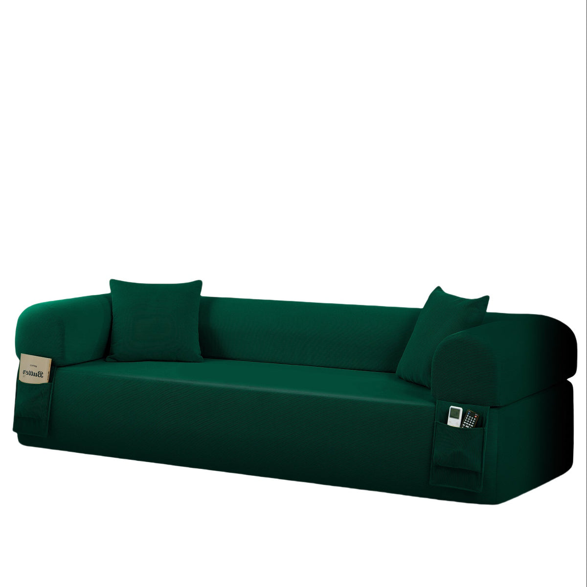 Spring Sofa with High-Quality Fabric - Green
