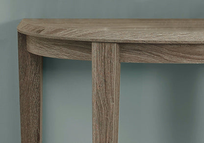 Space-Saving Wood Console Table with Two-Tier Design - Light Brown or White