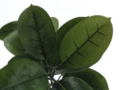 52" Tall Artificial Rubber Tree Plant with Real Touch Leaves - Green