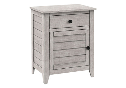 Accent Nightstand with Storage Drawer - Transitional Style - Black, Gray or Dark Green