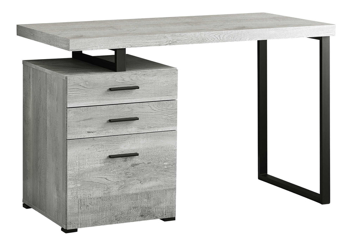Reversible Computer Desk with Storage Drawers - Multiple Colors