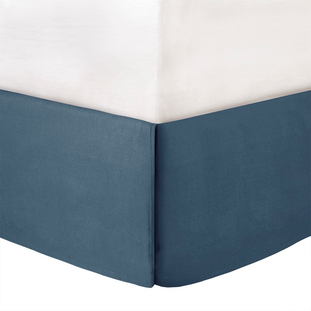 Blue Cotton Sateen Comforter Set with Coordinated Accessories - Cal King