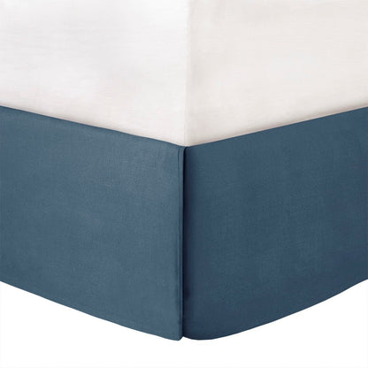 Blue Cotton Sateen Comforter Set with Coordinated Accessories - Cal King