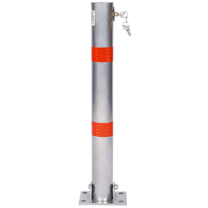 Parking Bollard Pole Barrier with Lock - Dark Gray or Yellow