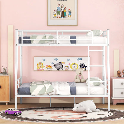 Steel Construction Bunk Bed with Convertible Design - Multiple Colors
