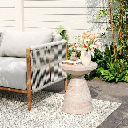 Outdoor/Indoor Lightweight Concrete Side Table