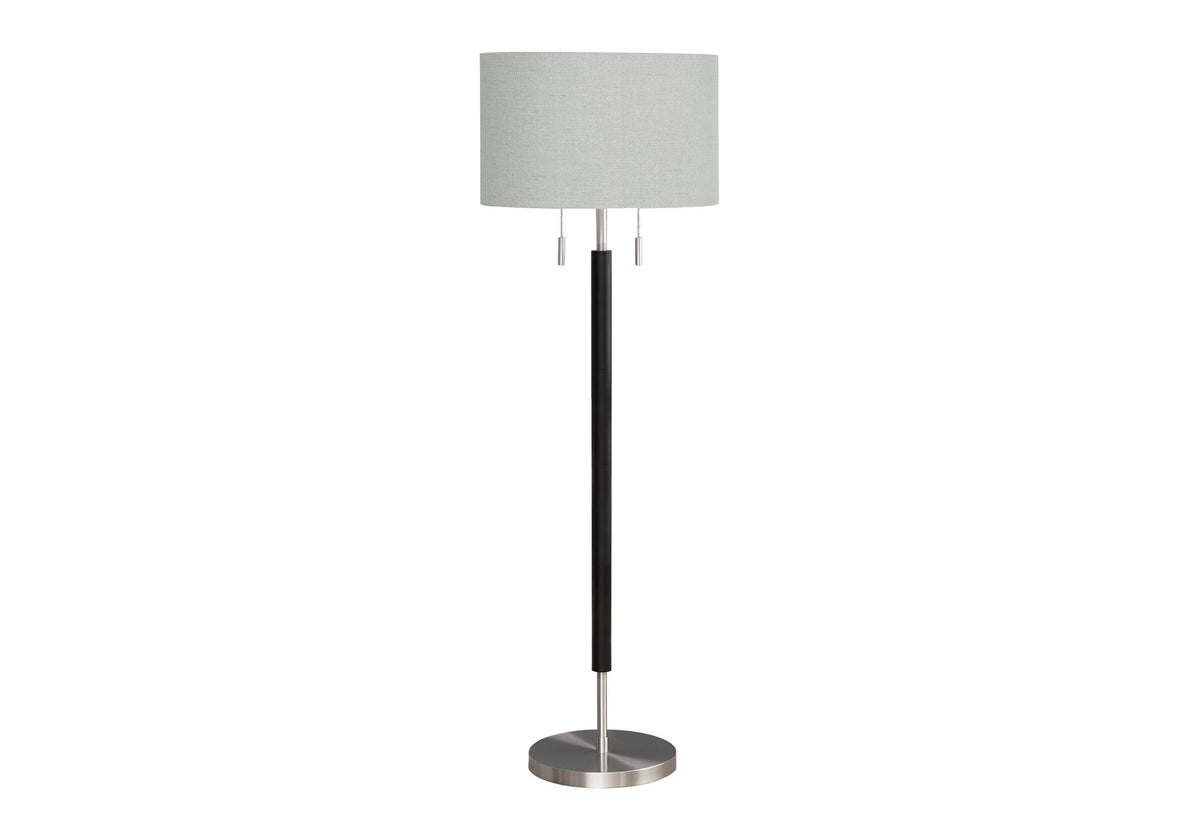 Floor Lamp Lighting with Dual Sockets - Black