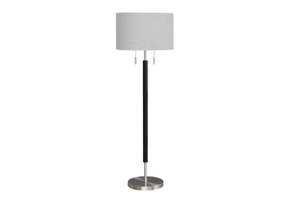 Floor Lamp Lighting with Dual Sockets - Black