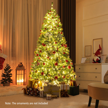 6/7/8 FT Pre-Lit Artificial Christmas Tree with Remote Control and LED Lights