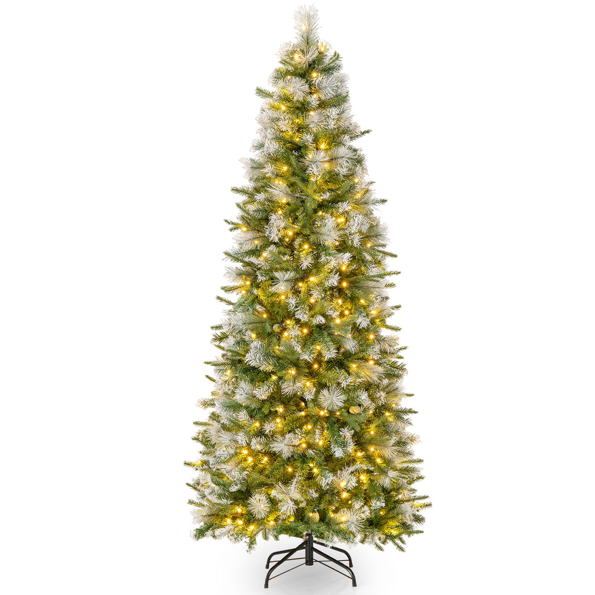 6/7.5/9 FT Artificial Christmas Tree with Warm-White LED Lights