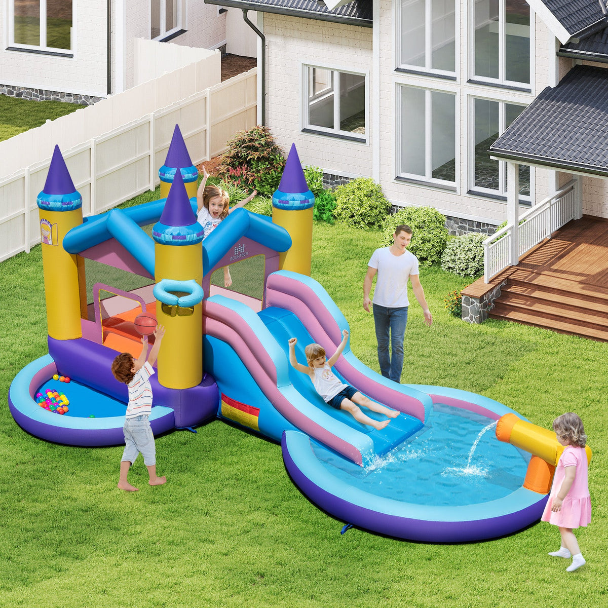 6-in-1 Inflatable Kids Water Park for Yard