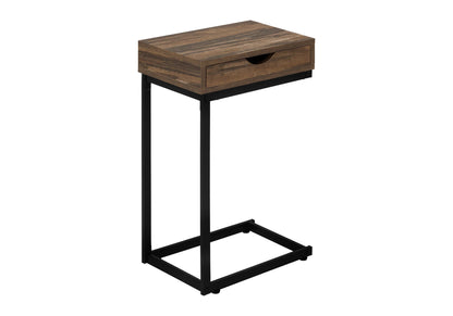 C-Shaped Accent Table with Storage Drawer – Multiple Colors
