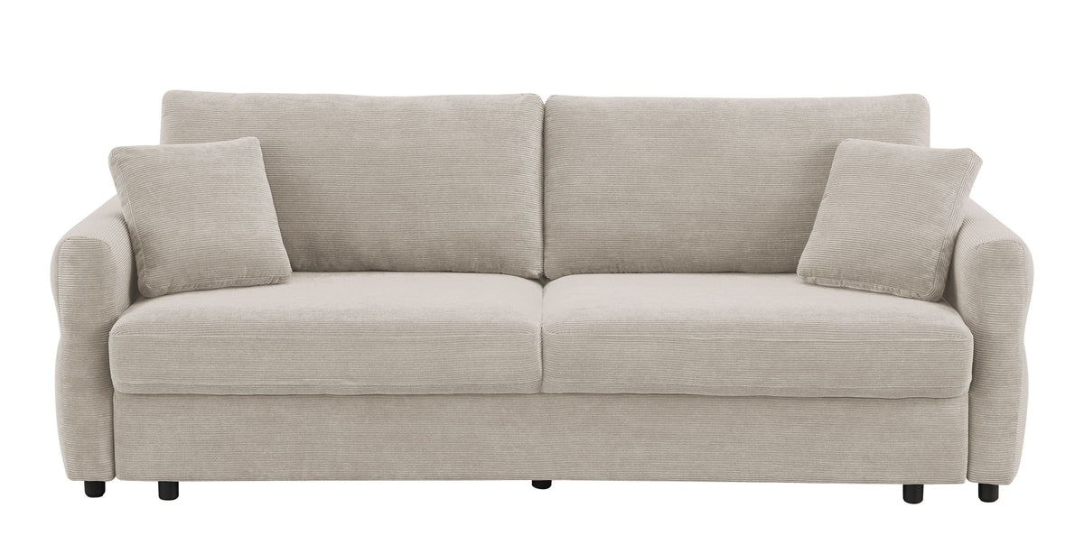 Haran Fabric Pull-Out Sleeper with Storage - Beige