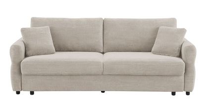 Haran Fabric Pull-Out Sleeper with Storage - Beige