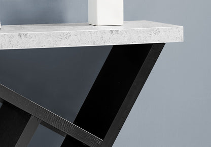 Cement-Look Modern Console Table with Spacious Table Top - Black or White