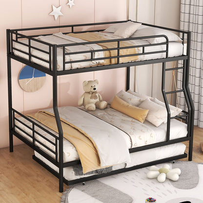 Steel Construction Bunk Bed with Convertible Design - Multiple Colors