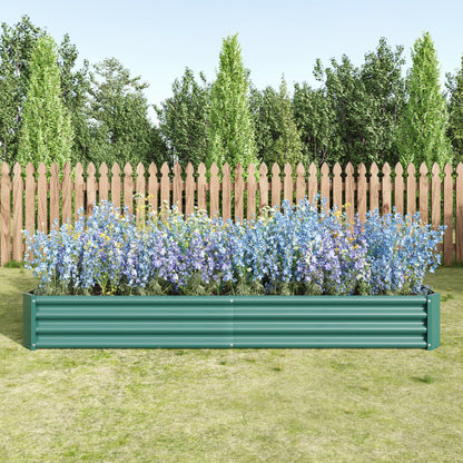 Metal Raised Garden Bed Kit with Anti-Rust Coating - Silver