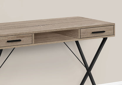 Contemporary Computer Desk with Storage Drawers - Metal & Wood