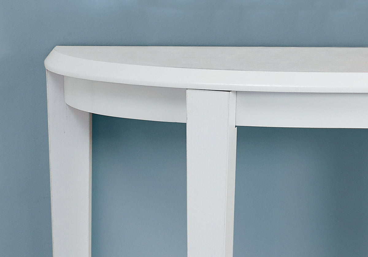 Space-Saving Wood Console Table with Two-Tier Design - Light Brown or White
