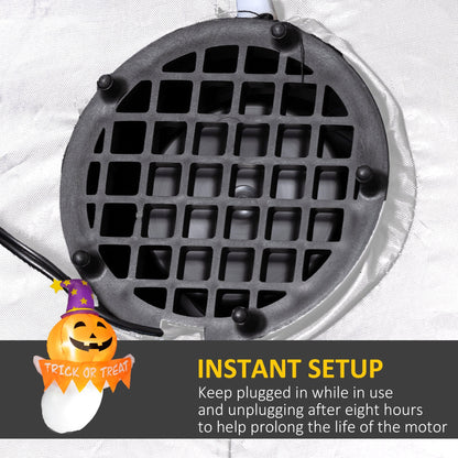 Inflatable Halloween Ghost Window Sticker with LED Lights - White