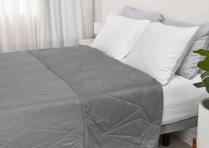 Grey Cooling Blanket with Dual-Sided Performance Fabric - Queen
