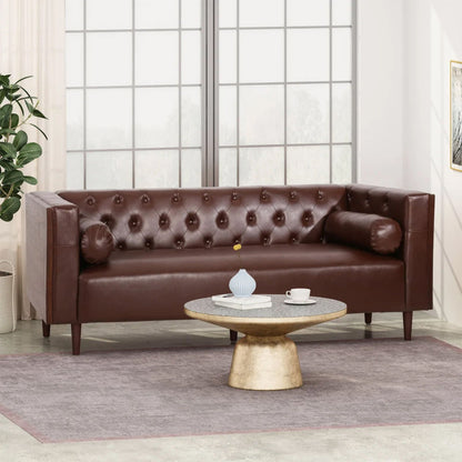 Contemporary 3 Seater Sofa with Tufted Design - Available in Multiple Colors