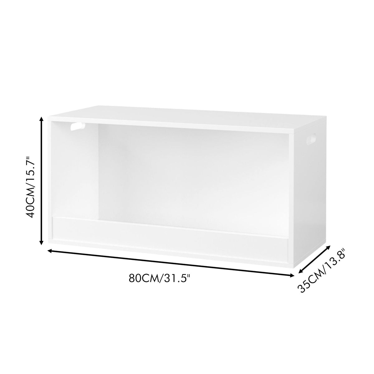 Open Toy Storage Box for Kids with Easy-Access Bin - White