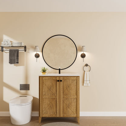 Folding Floor Cabinet With Ceramic Sink