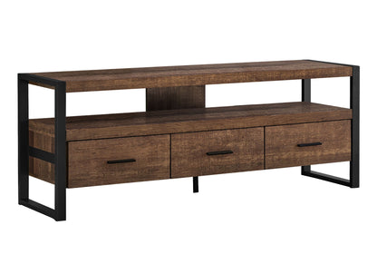 Modern TV Stand Console with Storage Drawers and Metal Frame - Multiple Colors