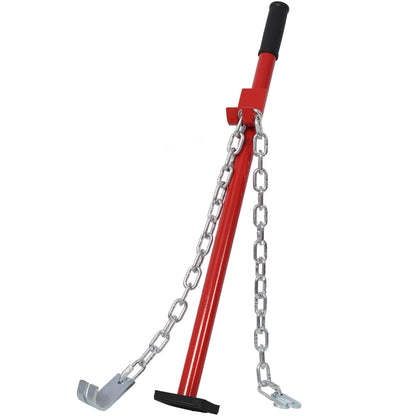 Universal Steel Dent Removal Pulling Stick with Welded Hooks - Red