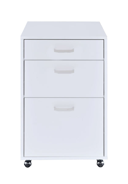 High Gloss Filing Cabinet with Fully Assembled Construction - White or Black