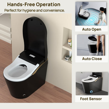 Tankless Modern Smart Toilet with Bidet and Auto Flush - White