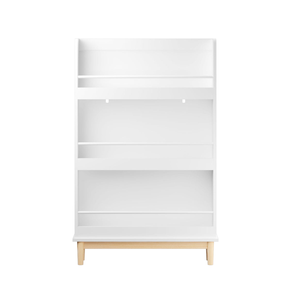Wall Mounted Bookshelf with 3 Front Display Shelves - White