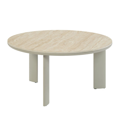 Gray Ceramic Top Coffee Table with Durable Surface - Ingram Collection