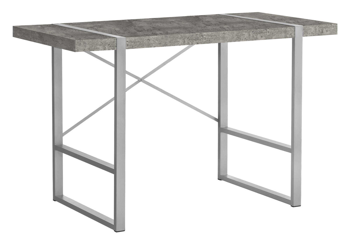 Industrial Computer Desk with Concrete-Look Tabletop - Multiple Colors