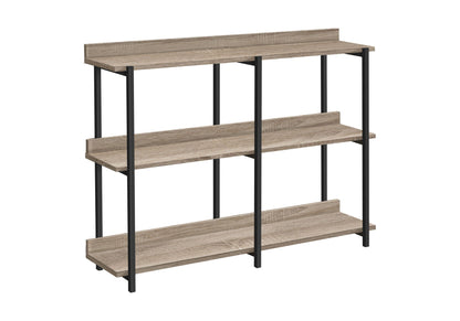 Accent Console Table for Entryway with Symmetrical Shelves - Black or Light Brown