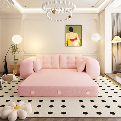Multifunctional 3-in-1 Foldable Floor Sofa Bed with High-Density Foam - Fabric