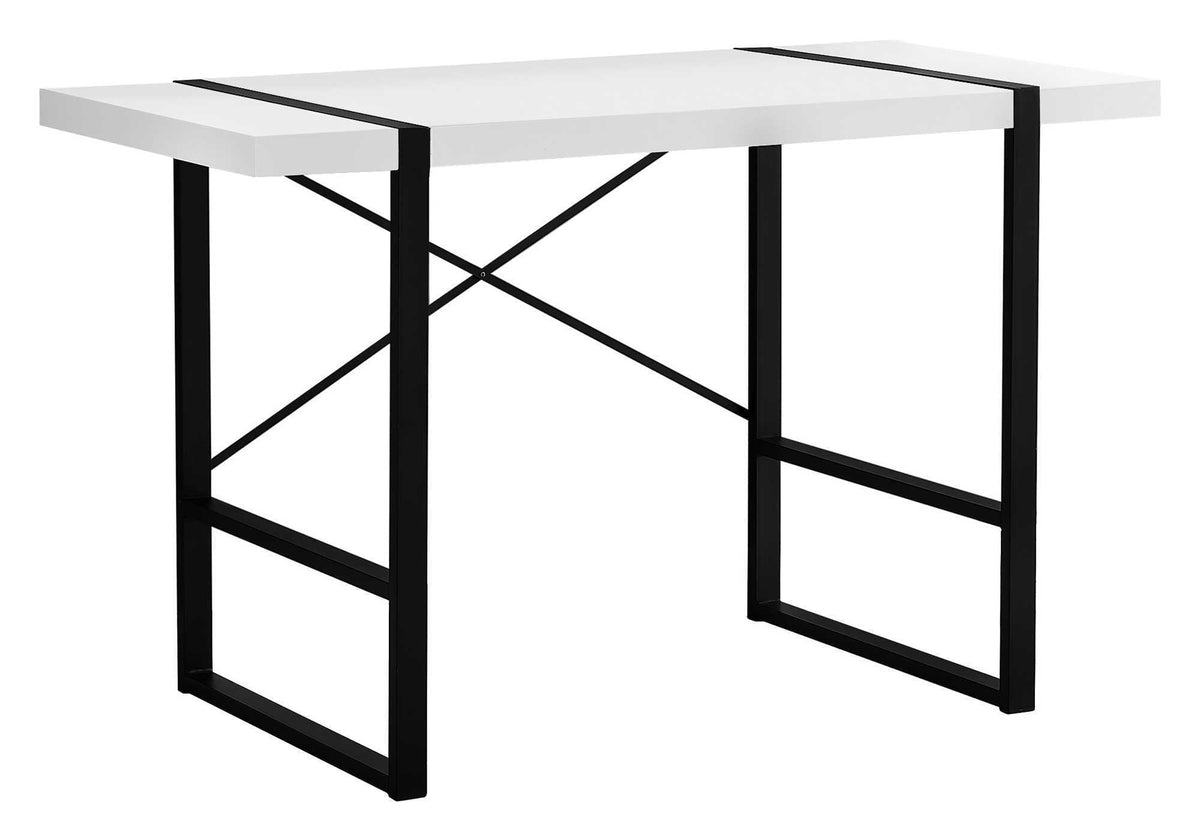 Industrial Design Computer Desk with Metal Frame - Multiple Colors