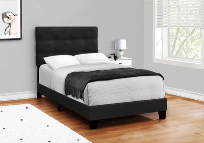 Transitional Upholstered Bed Frame with Tufted Fabric - Multiple Colors