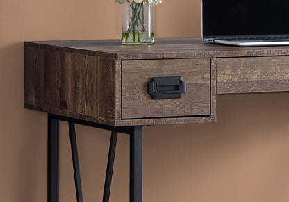 Transitional Computer Desk with Storage Drawers - Light Brown, Dark Gray, or Dark Brown